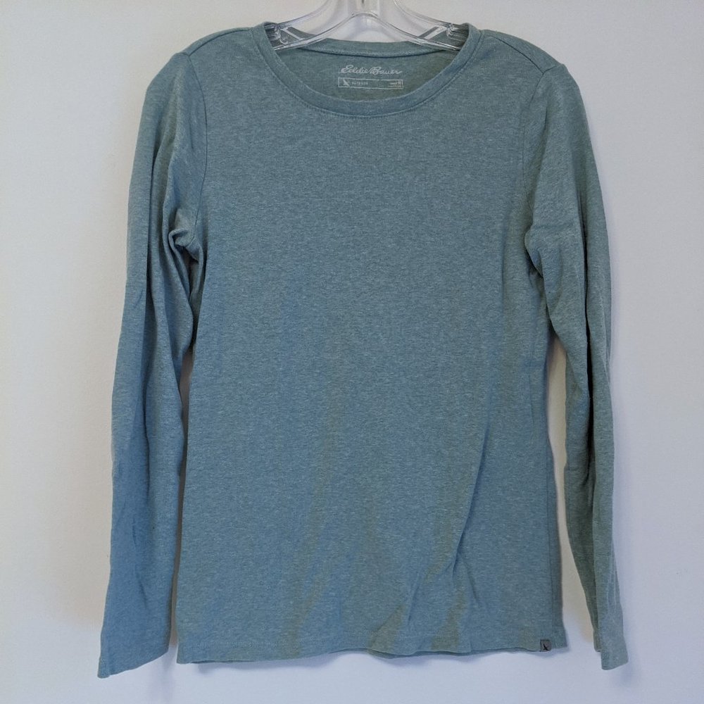 2/20 Eddie Bauer  Blue Crew Neck Long Sleeve Tee